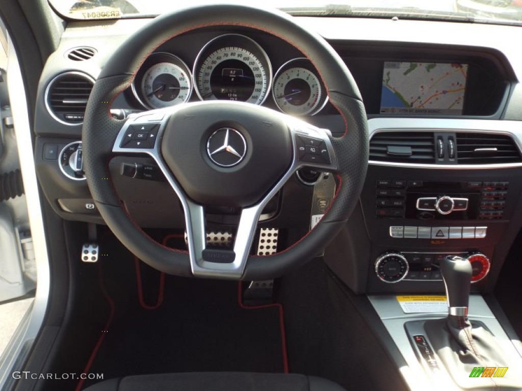 2014 Mercedes-Benz C 250 Sport Black Dashboard Photo #86367690