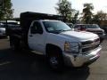 Summit White - Silverado 3500HD WT Regular Cab Dual Rear Wheel 4x4 Dump Truck Photo No. 4