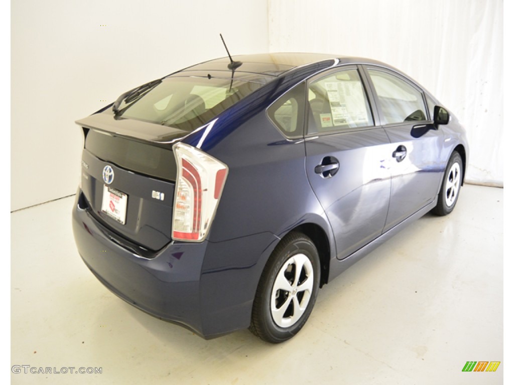 2013 Prius Four Hybrid - Nautical Blue Metallic / Misty Gray photo #38