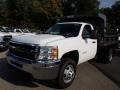 Summit White - Silverado 3500HD WT Regular Cab Dual Rear Wheel 4x4 Dump Truck Photo No. 2