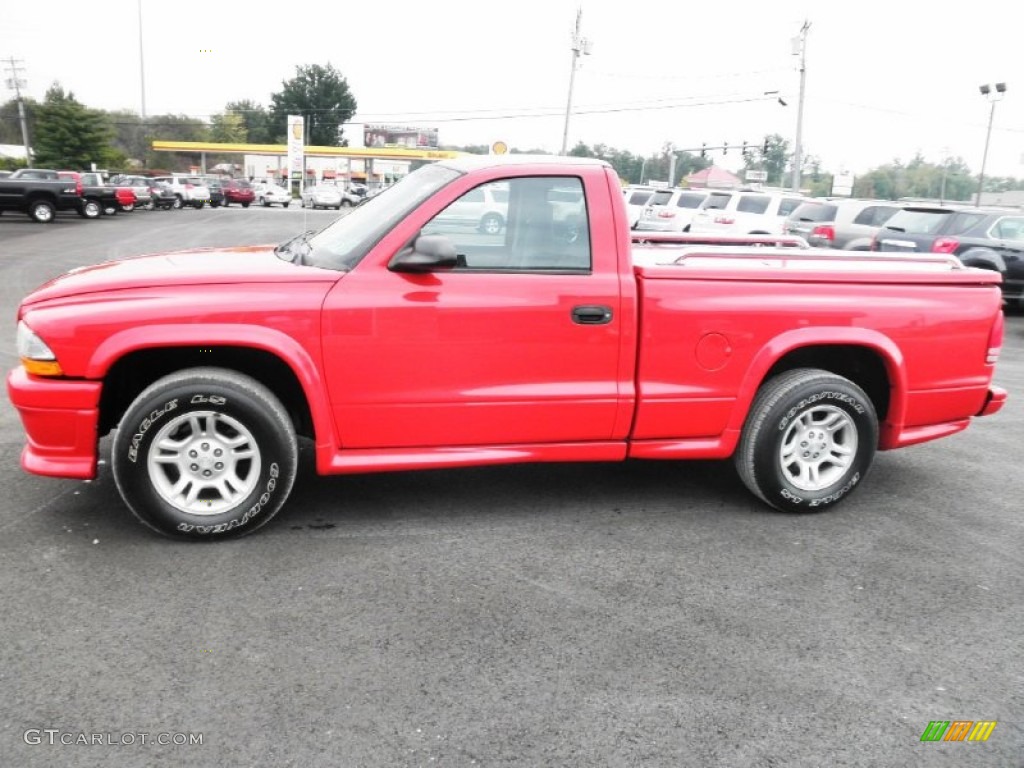 2004 Dakota Stampede Club Cab - Flame Red / Dark Slate Gray photo #4