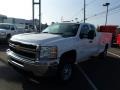 2013 Summit White Chevrolet Silverado 2500HD Work Truck Extended Cab 4x4 Utility  photo #2