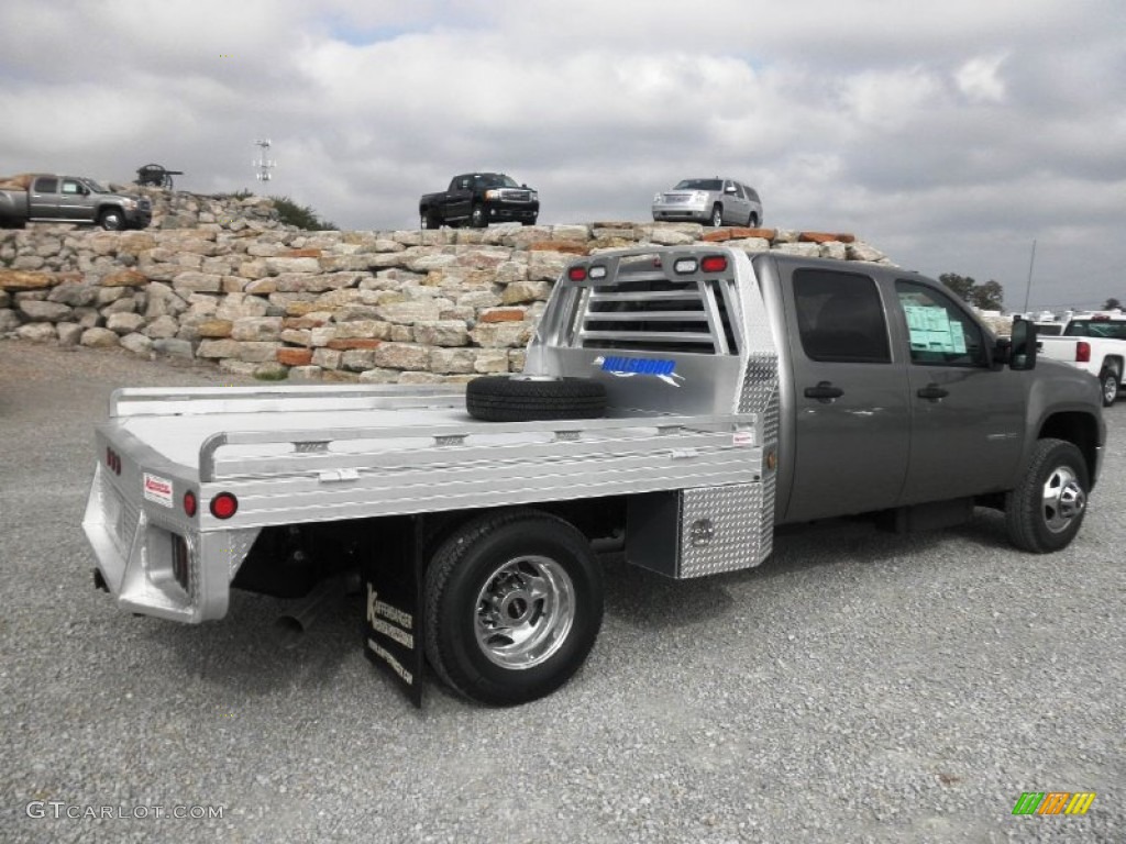 Steel Gray Metallic 2014 GMC Sierra 3500HD SLE Crew Cab 4x4 Dually Chassis Exterior Photo #86373780