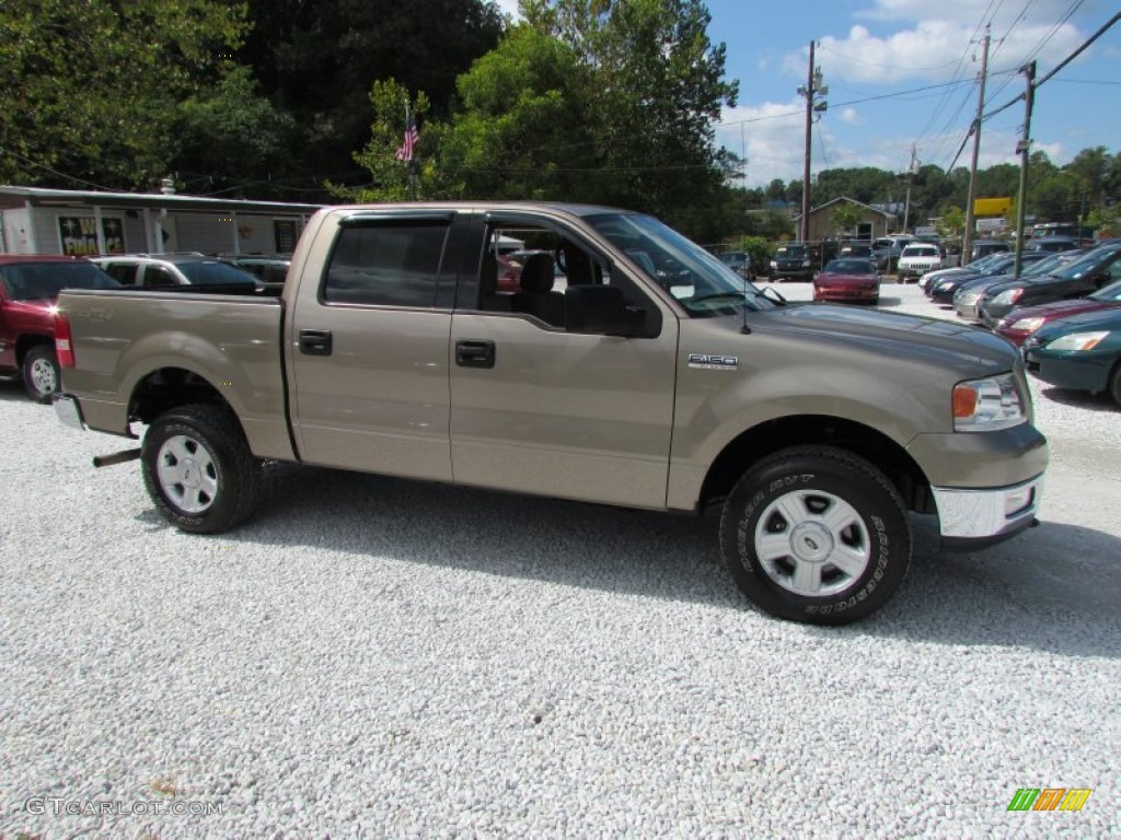 2004 F150 XLT SuperCrew 4x4 - Arizona Beige Metallic / Tan photo #3