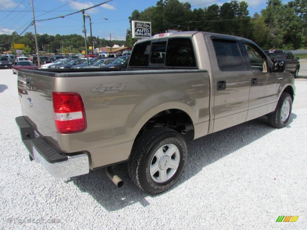 2004 F150 XLT SuperCrew 4x4 - Arizona Beige Metallic / Tan photo #7