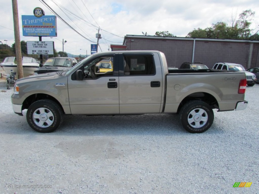 2004 F150 XLT SuperCrew 4x4 - Arizona Beige Metallic / Tan photo #18