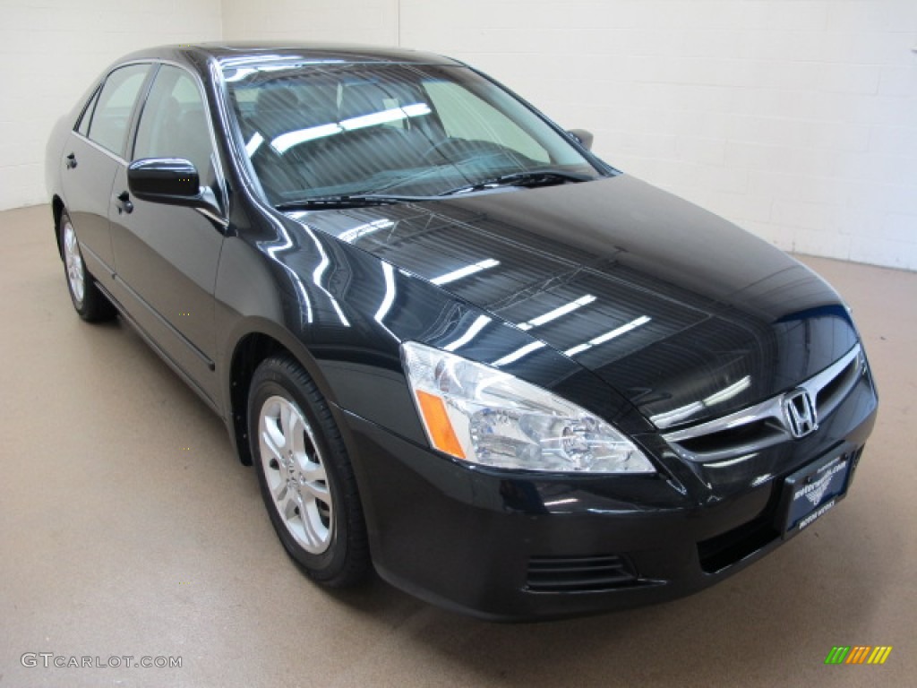 2007 Accord EX Sedan - Nighthawk Black Pearl / Black photo #1