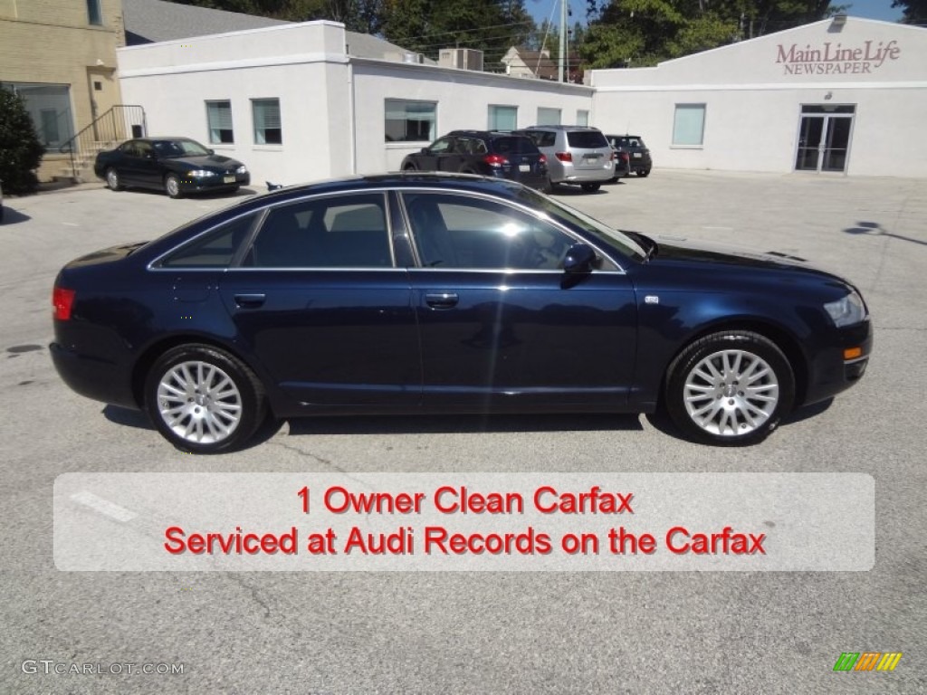 2007 A6 4.2 quattro Sedan - Night Blue Pearl / Cardamom Beige photo #2