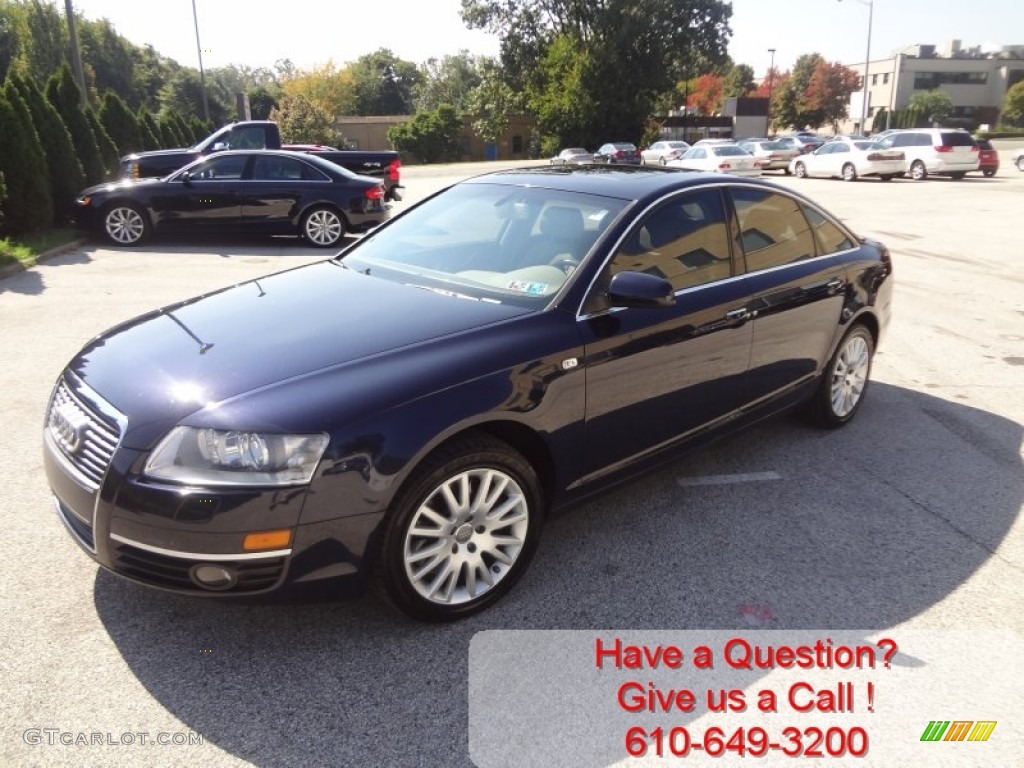 2007 A6 4.2 quattro Sedan - Night Blue Pearl / Cardamom Beige photo #7