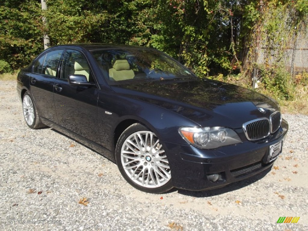 2007 7 Series 750i Sedan - Monaco Blue Metallic / Beige photo #2
