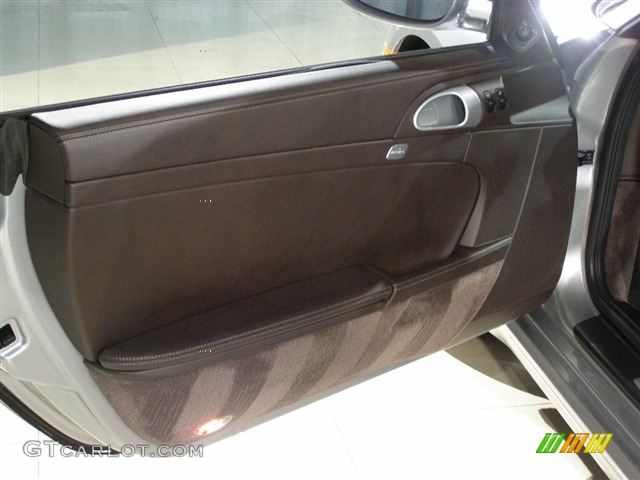 2008 Porsche Cayman S Cocoa Brown Door Panel Photo #86378