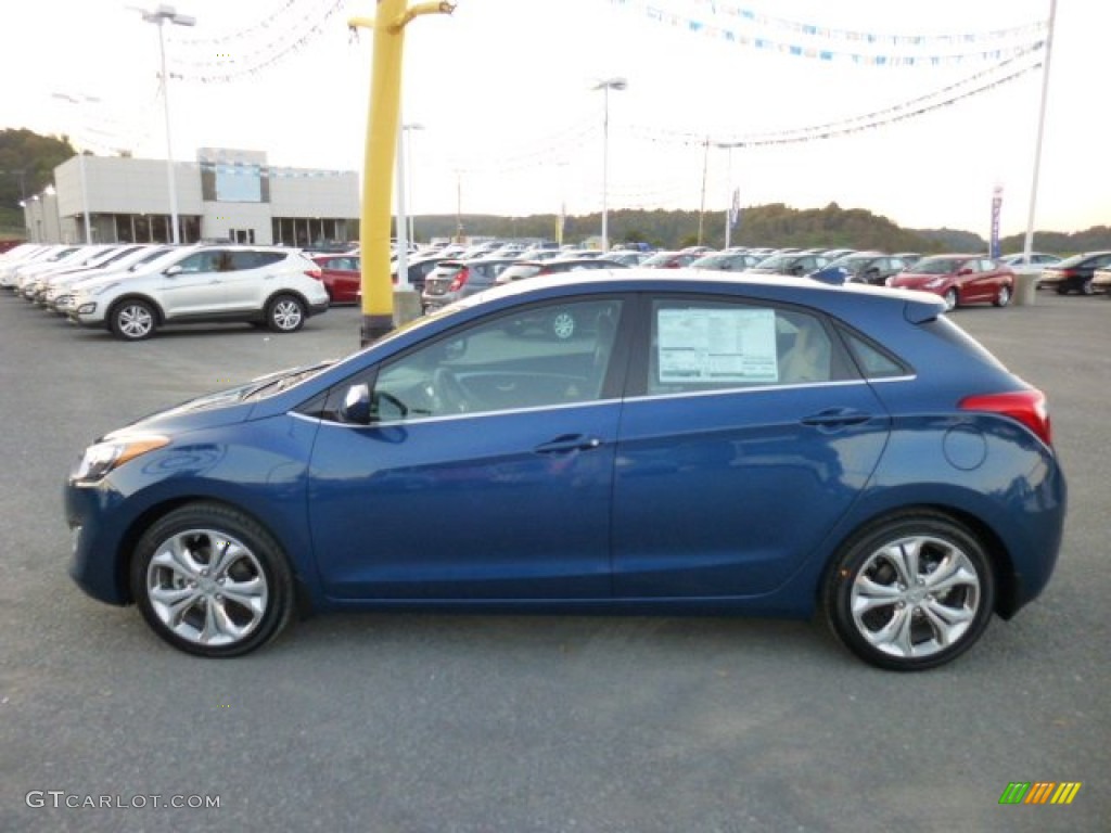 2013 Elantra GT - Windy Sea Blue / Beige photo #4