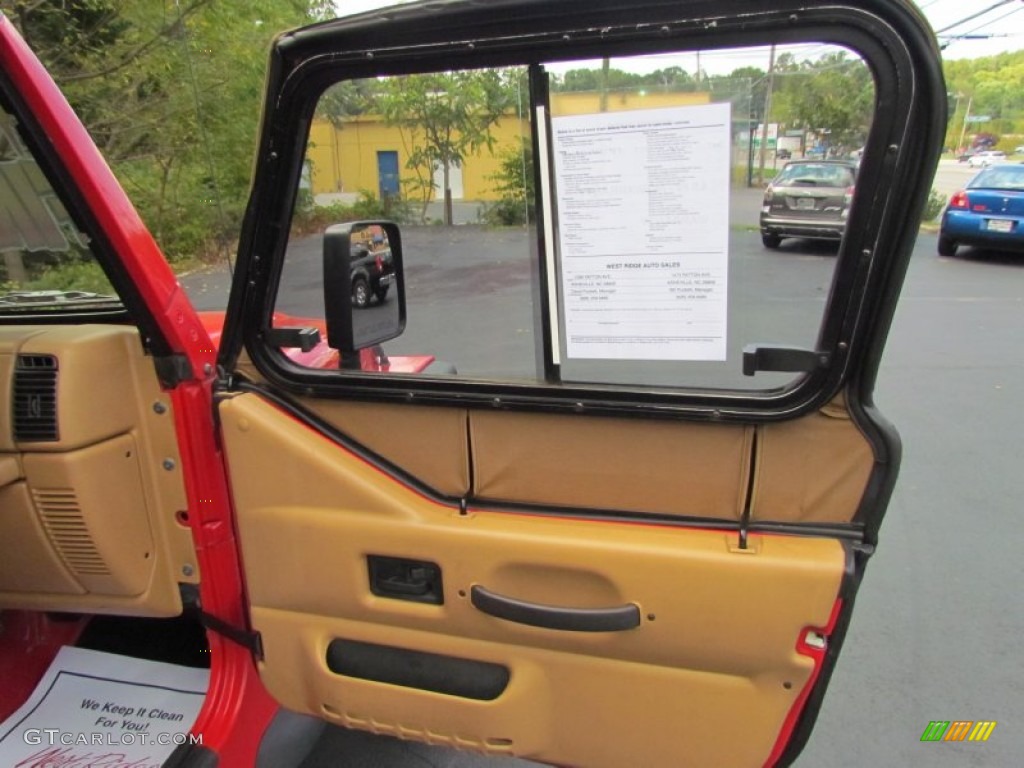 1997 Wrangler SE 4x4 - Flame Red / Gray photo #25