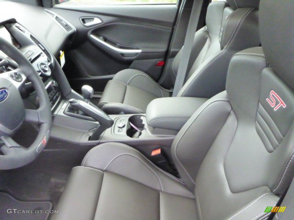 ST Charcoal Black Recaro Sport Seats Interior 2014 Ford Focus ST Hatchback Photo #86378613