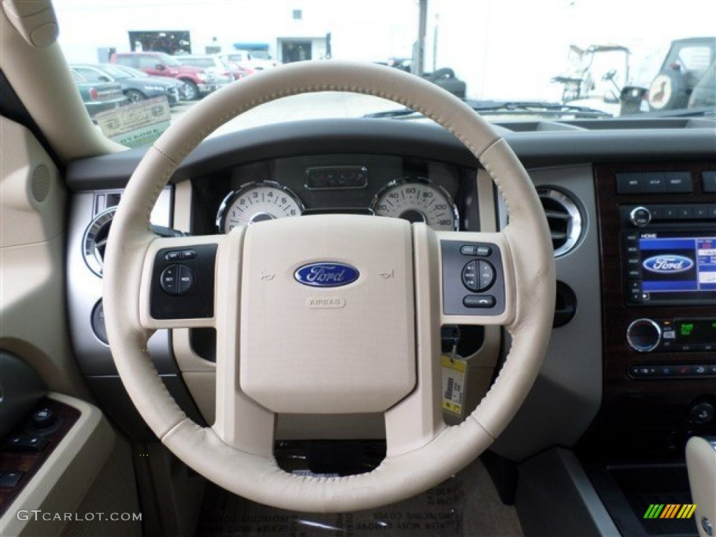 2014 Ford Expedition XLT Camel Steering Wheel Photo #86378838