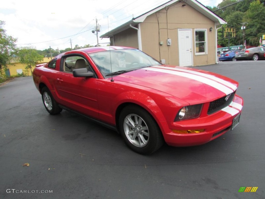 2008 Mustang V6 Premium Coupe - Torch Red / Medium Parchment photo #1