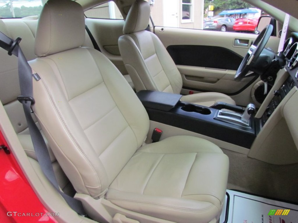 Medium Parchment Interior 2008 Ford Mustang V6 Premium Coupe Photo #86379387