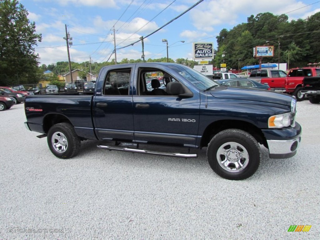 2002 Ram 1500 SLT Quad Cab 4x4 - Patriot Blue Pearlcoat / Dark Slate Gray photo #2