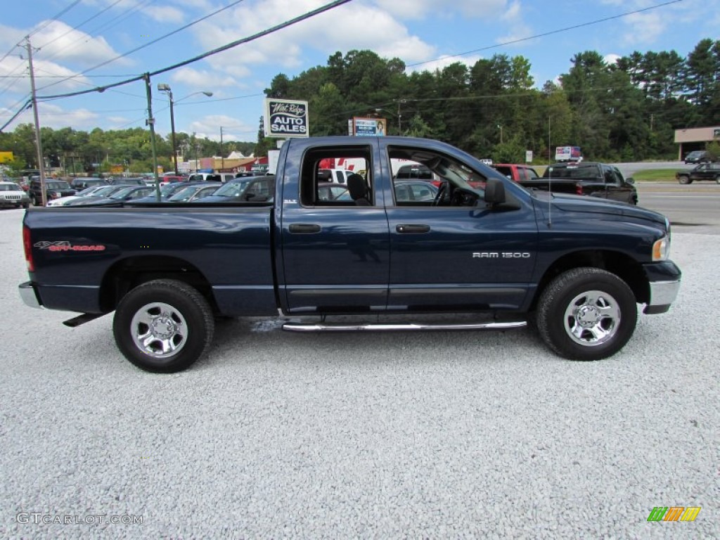 2002 Ram 1500 SLT Quad Cab 4x4 - Patriot Blue Pearlcoat / Dark Slate Gray photo #3