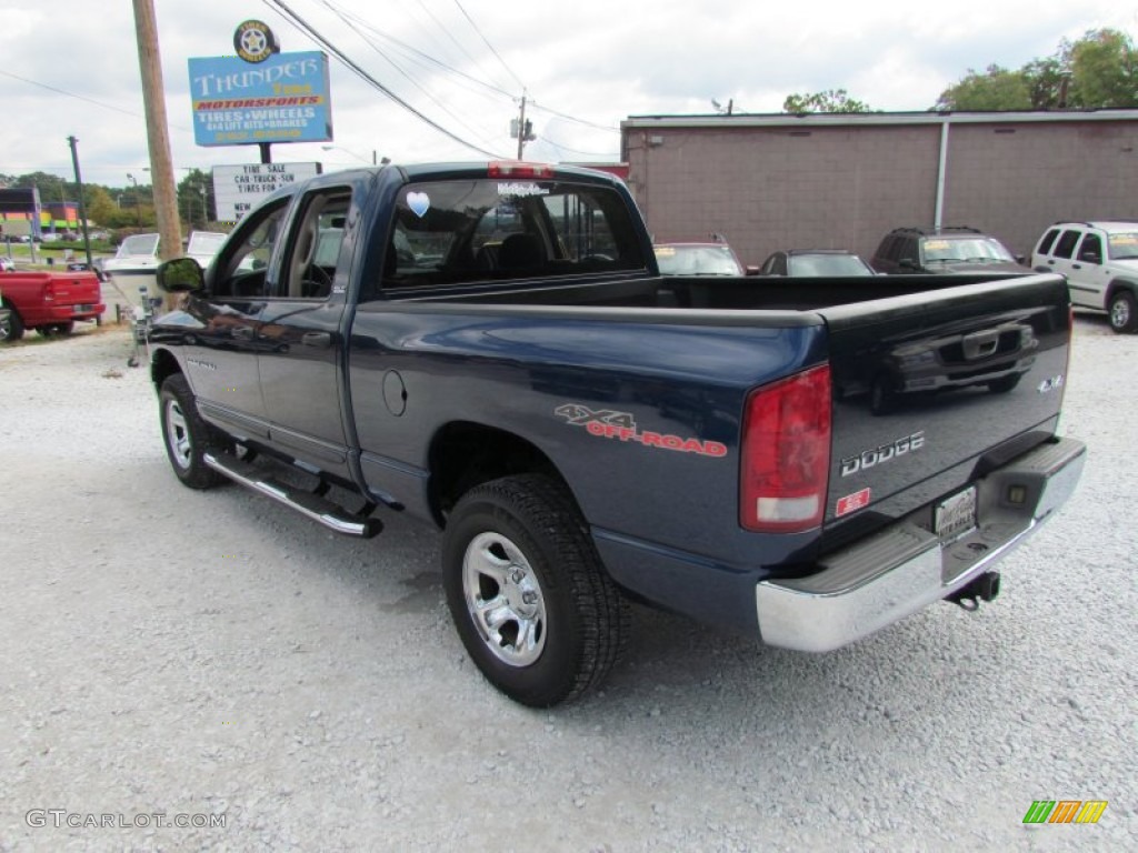 2002 Ram 1500 SLT Quad Cab 4x4 - Patriot Blue Pearlcoat / Dark Slate Gray photo #7