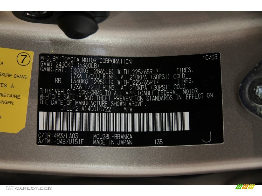 2020 Toyota Highlander Color Codes Latest Toyota News