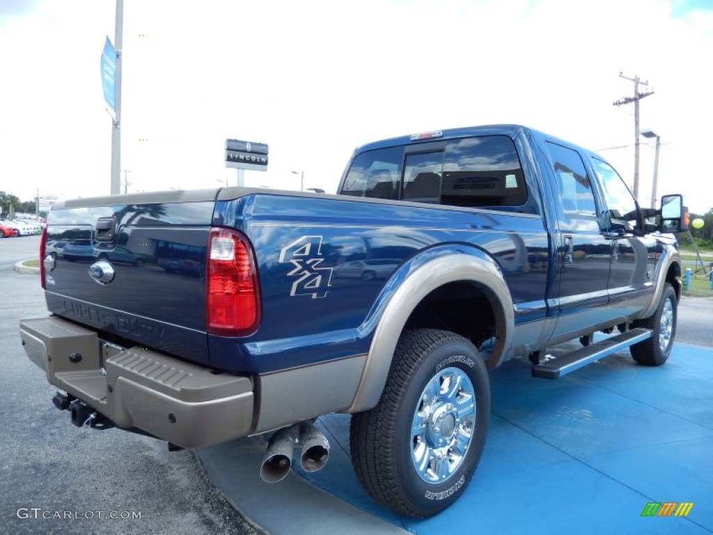 Blue Jeans Metallic 2014 Ford F350 Super Duty King Ranch Crew Cab 4x4 Exterior Photo #86385176