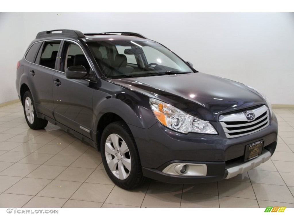 2011 Outback 2.5i Limited Wagon - Graphite Gray Metallic / Off Black photo #1