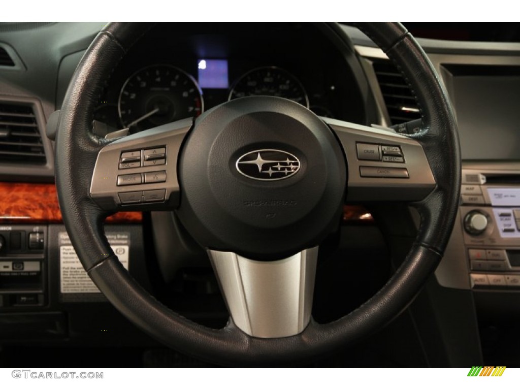2011 Outback 2.5i Limited Wagon - Graphite Gray Metallic / Off Black photo #7