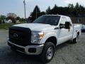 2014 Oxford White Ford F350 Super Duty XL SuperCab 4x4 Utility Truck  photo #4