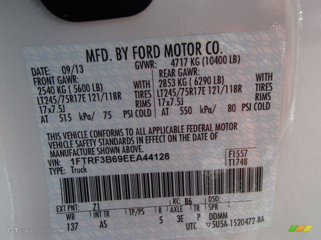 2014 F350 Super Duty XL Regular Cab 4x4 - Oxford White / Steel photo #20