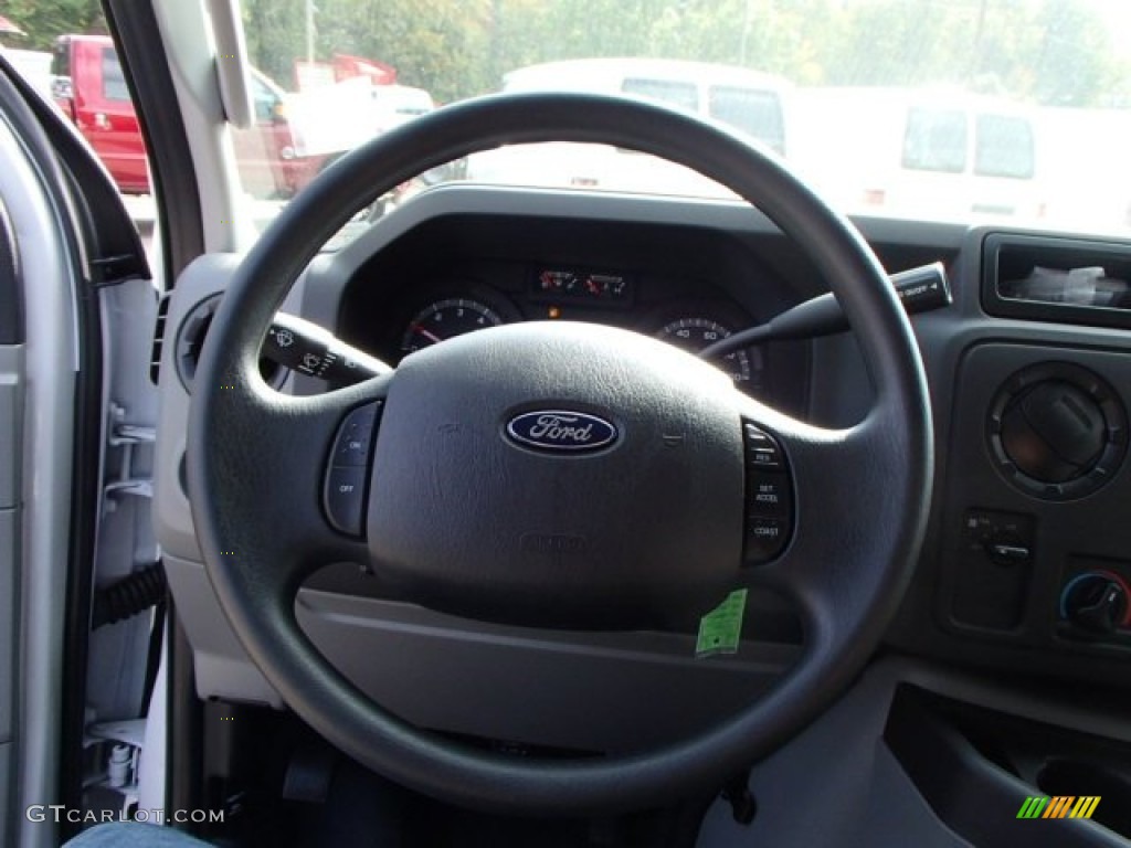 2014 Ford E-Series Van E250 Cargo Van Medium Flint Steering Wheel Photo #86389725