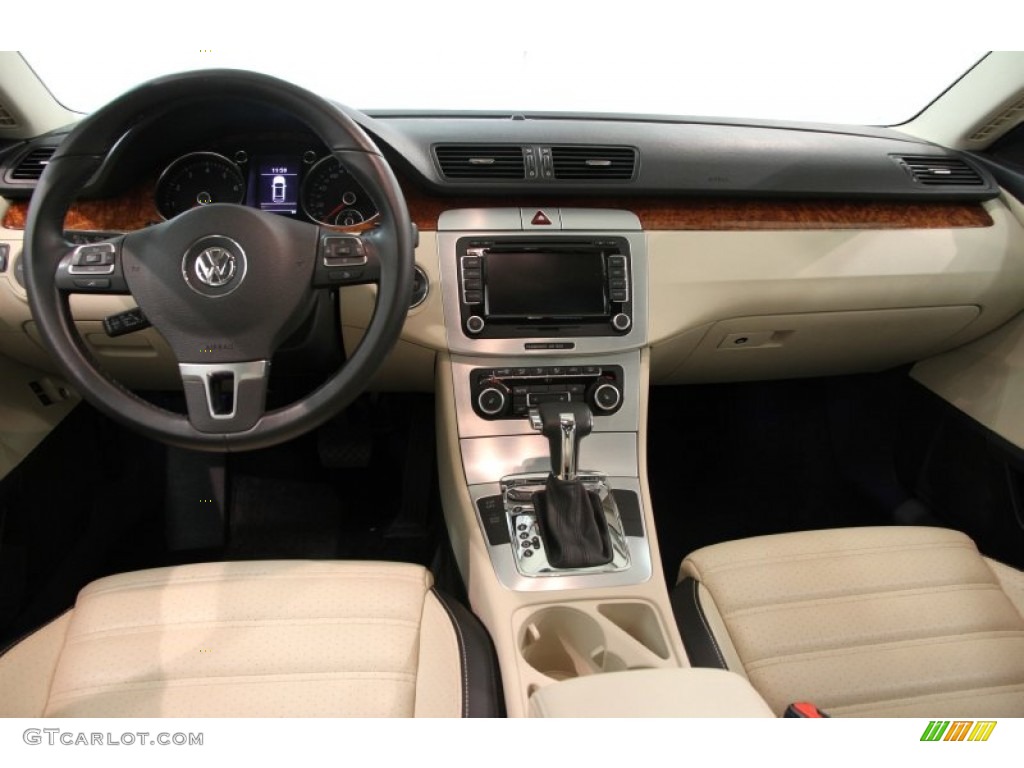 2011 Volkswagen CC Lux Plus Cornsilk Beige/Black Dashboard Photo #86389771