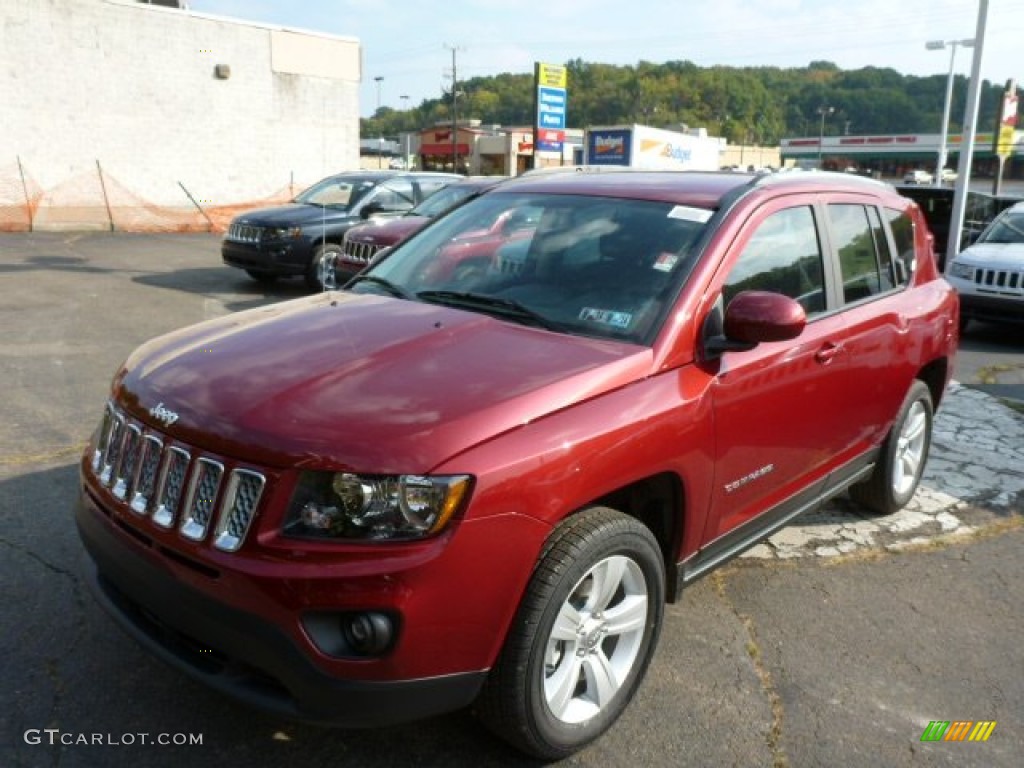 2014 Compass Latitude 4x4 - Deep Cherry Red Crystal Pearl / Dark Slate Gray photo #1