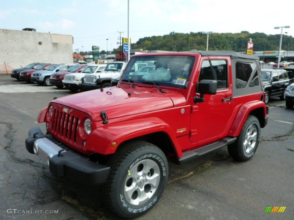 2014 Wrangler Sahara 4x4 - Flame Red / Black photo #1