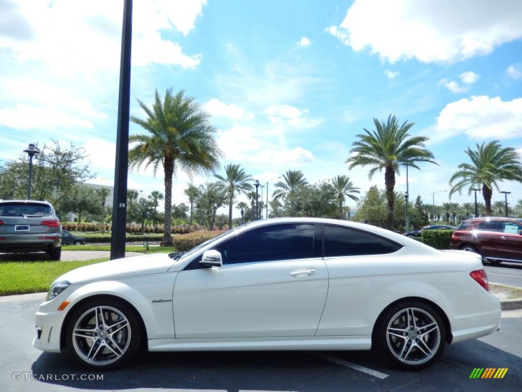 Diamond White Metallic 2013 Mercedes-Benz C 63 AMG Coupe Exterior Photo #86391677