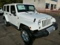 2014 Bright White Jeep Wrangler Unlimited Sahara 4x4  photo #9