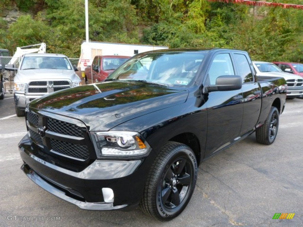 Black 2014 Ram 1500 Express Quad Cab 4x4 Exterior Photo #86393586