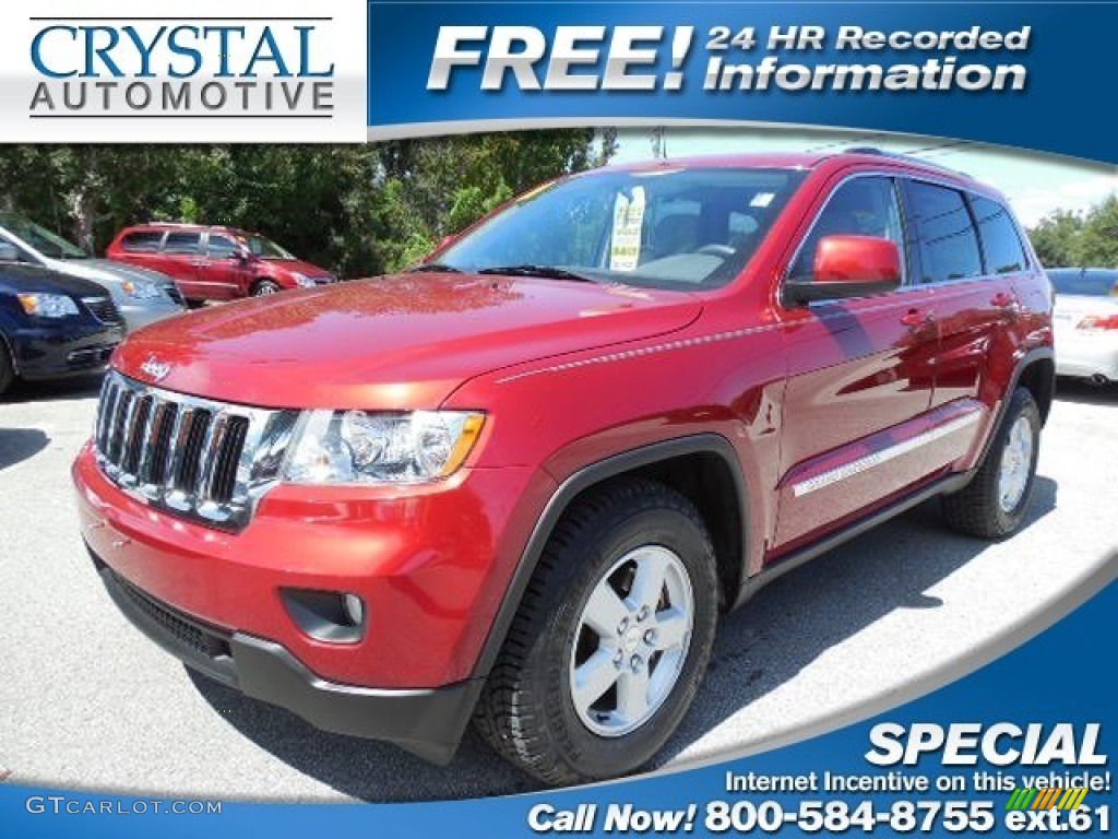 2011 Grand Cherokee Laredo - Inferno Red Crystal Pearl / Dark Graystone/Medium Graystone photo #1