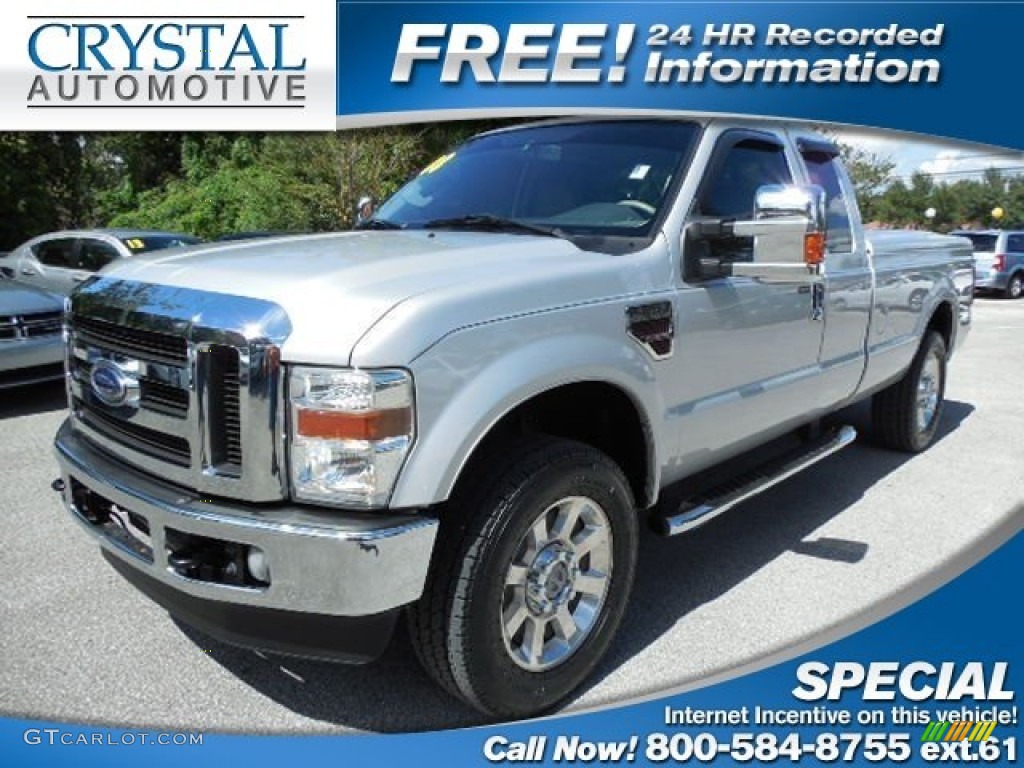 2008 F250 Super Duty XLT SuperCab 4x4 - Silver Metallic / Medium Stone photo #1