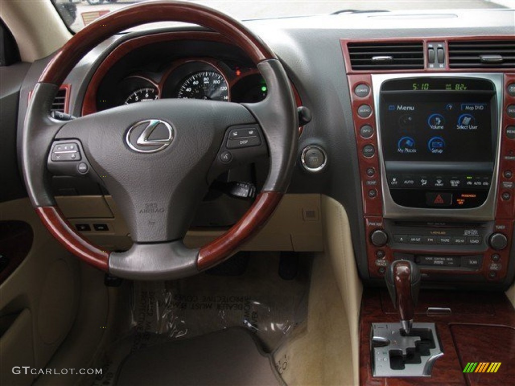 2008 Lexus GS 350 AWD Cashmere Steering Wheel Photo #86394888