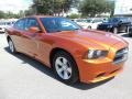 2011 Toxic Orange Pearl Dodge Charger SE  photo #10