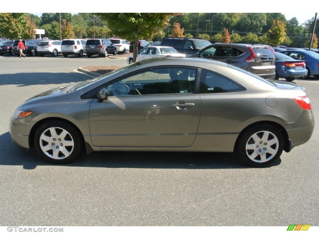 Galaxy Gray Metallic 2007 Honda Civic LX Coupe Exterior Photo #86397204