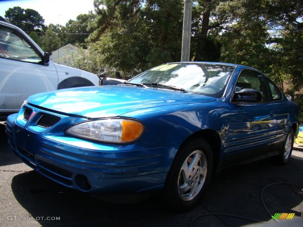 2000 Grand Am SE Coupe - Medium Gulf Blue Metallic / Dark Pewter photo #1