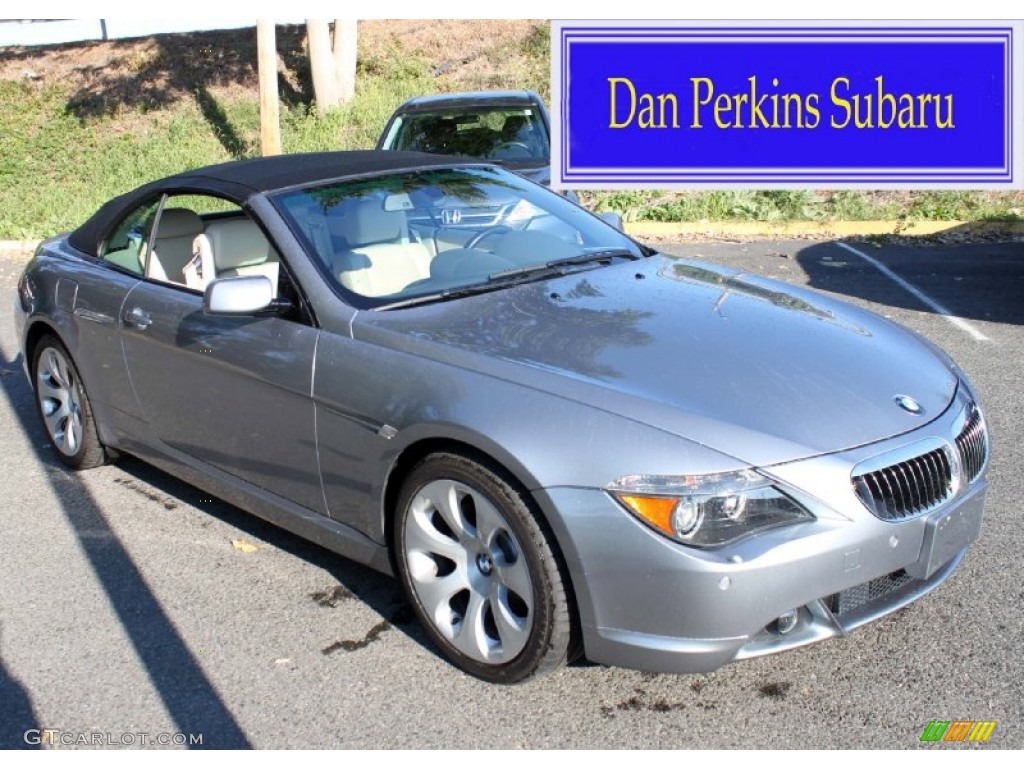 2005 6 Series 645i Convertible - Silver Grey Metallic / Cream Beige photo #2