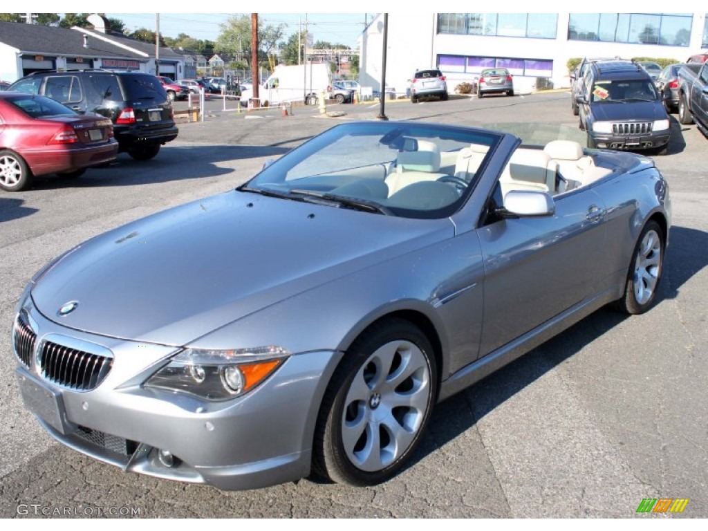 Silver Grey Metallic 2005 BMW 6 Series 645i Convertible Exterior Photo #86400579