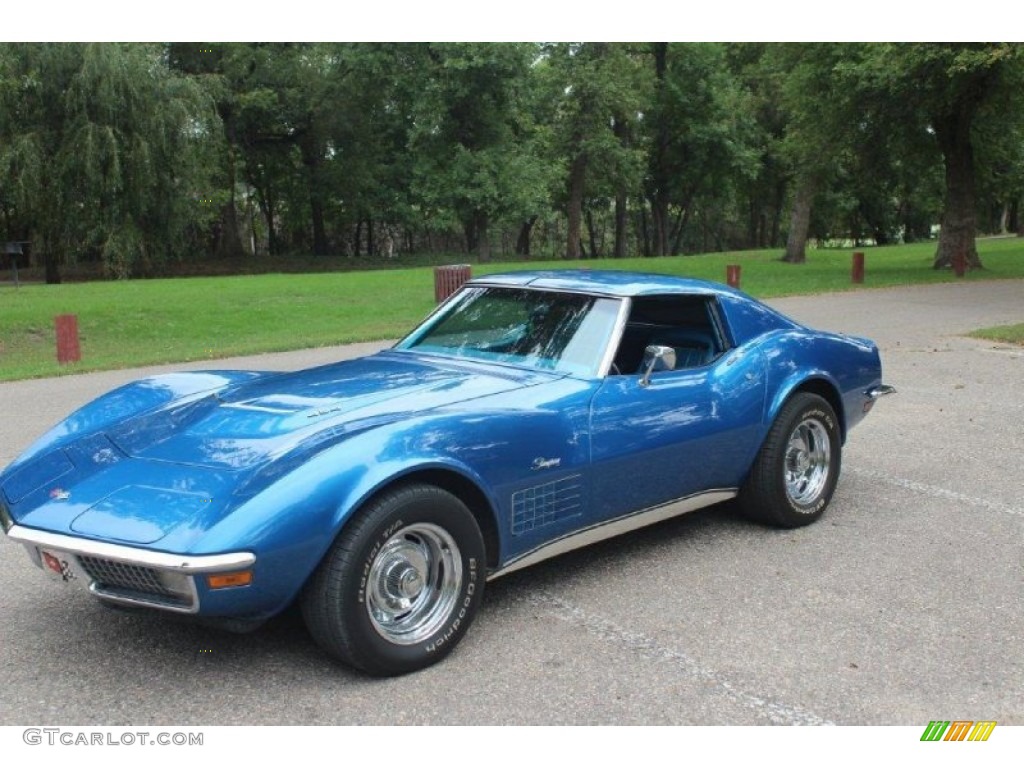 1970 Corvette Stingray Sport Coupe - Mulsanne Blue / Blue photo #3