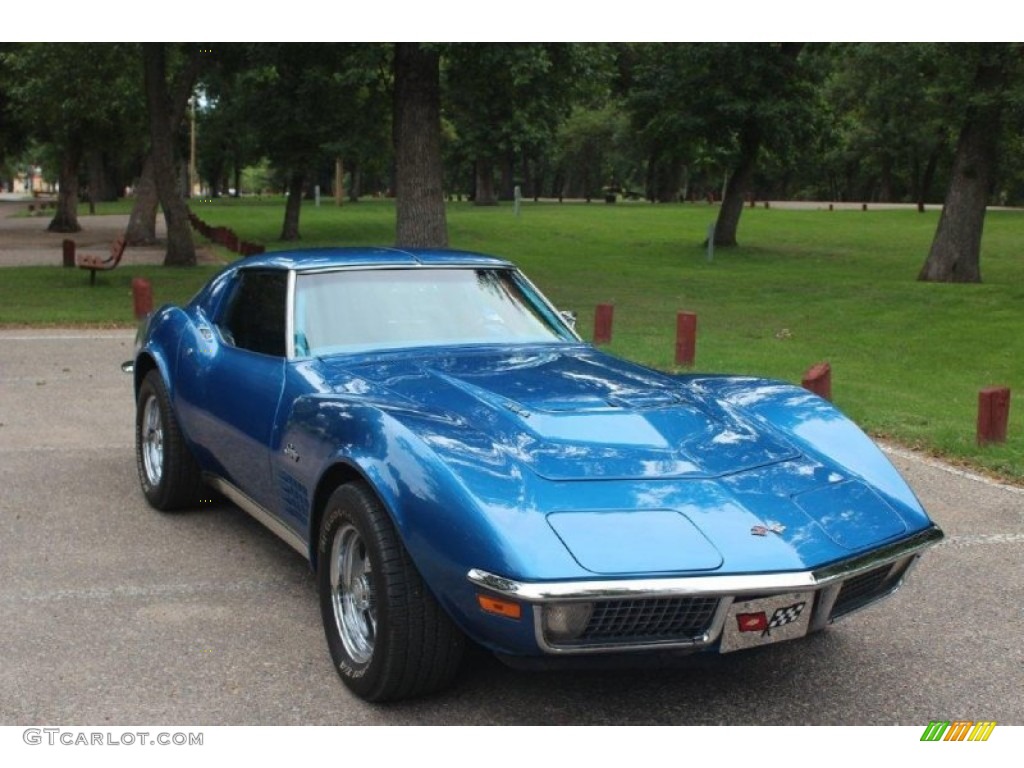 1970 Corvette Stingray Sport Coupe - Mulsanne Blue / Blue photo #5