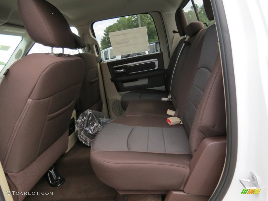 2014 1500 Big Horn Crew Cab - Bright White / Canyon Brown/Light Frost Beige photo #13