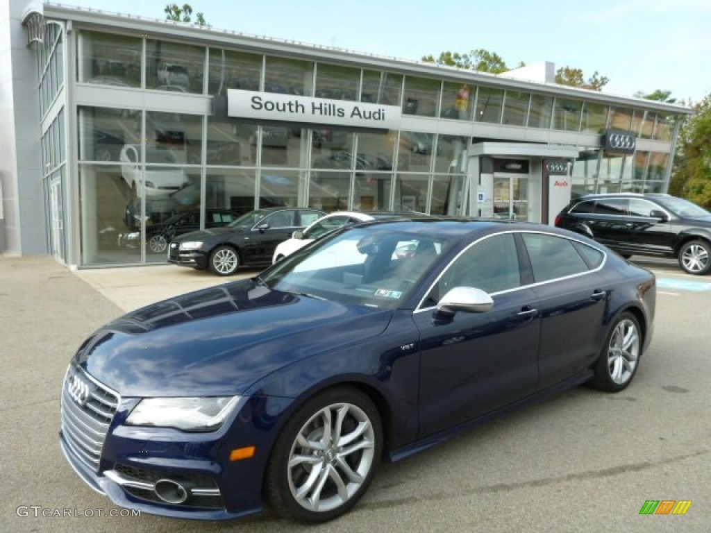 2013 S7 4.0 TFSI quattro - Moonlight Blue Metallic / Black Valcona leather with diamond stitching photo #1