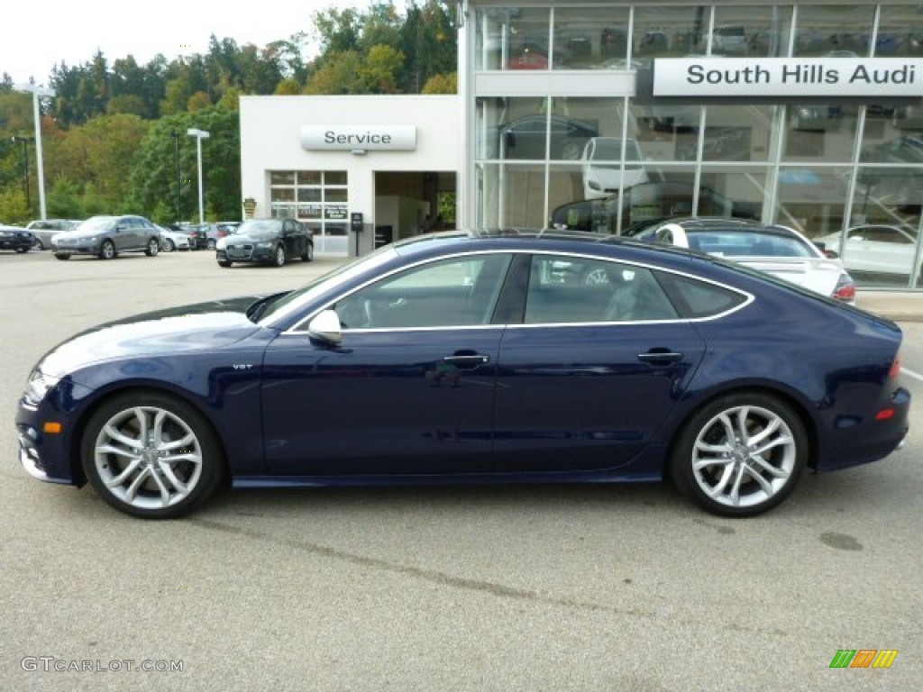 2013 S7 4.0 TFSI quattro - Moonlight Blue Metallic / Black Valcona leather with diamond stitching photo #2